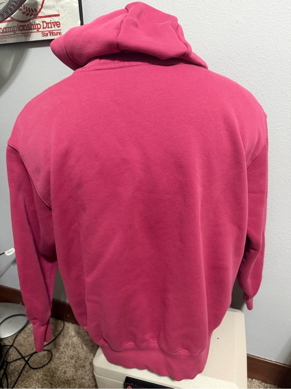 Nike Men's Maroon Pullover Hoodie Sweatshirt - Picture 3 of 5